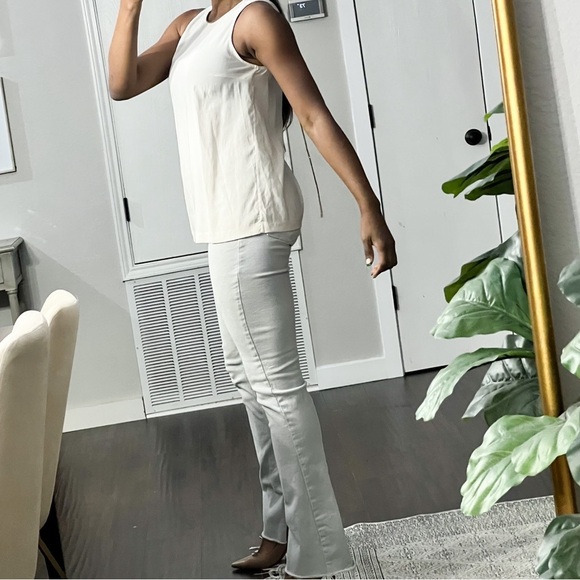 brunello cucinelli silk bend top with chain cream color size medium - Picture 6 of 11